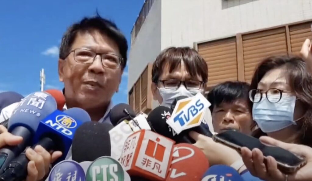 Pingtung County Magistrate Pan Meng-an at flight from philipinnes