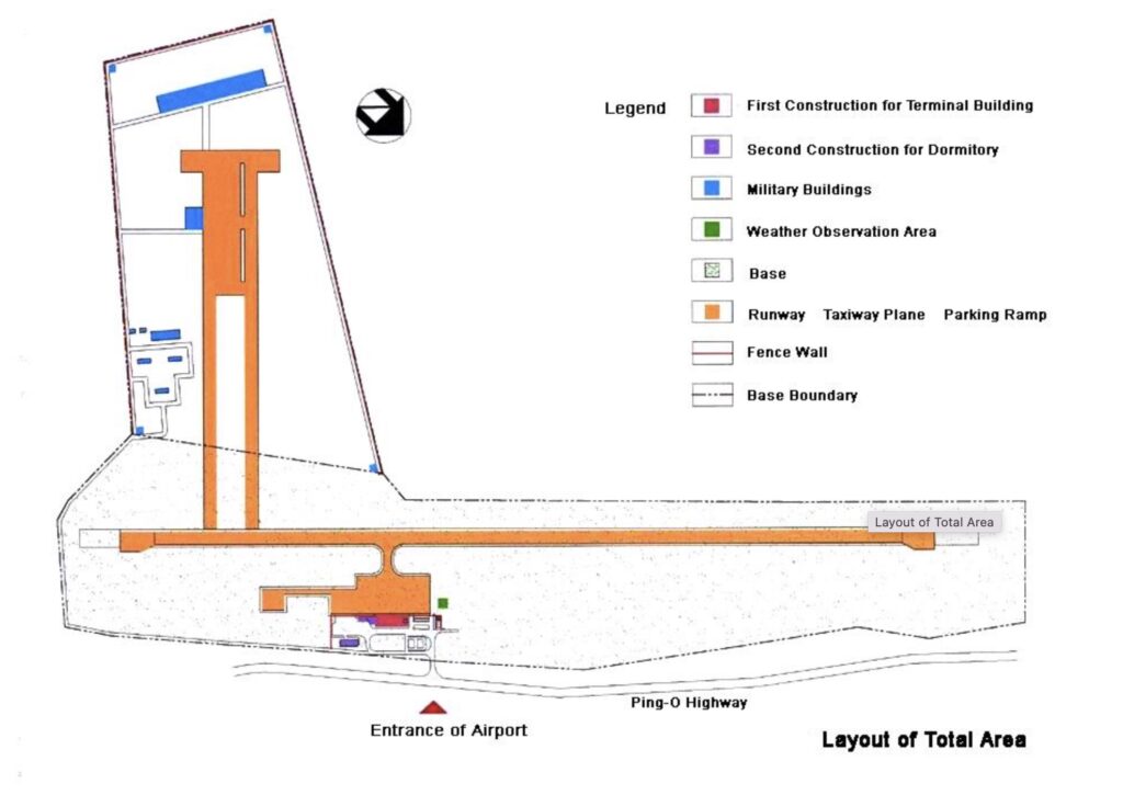 total airport area in hengchun airport