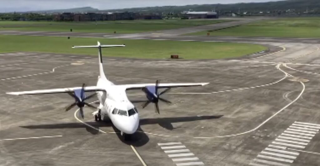 test flight from Philippines arrives to hengchun airport