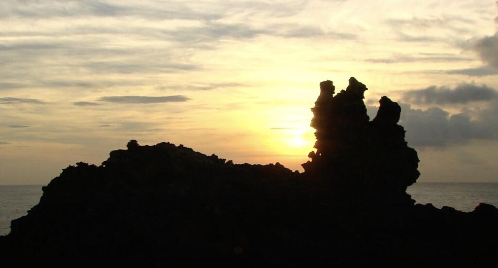 topography of the area resembles a large dragon squatting by the coast