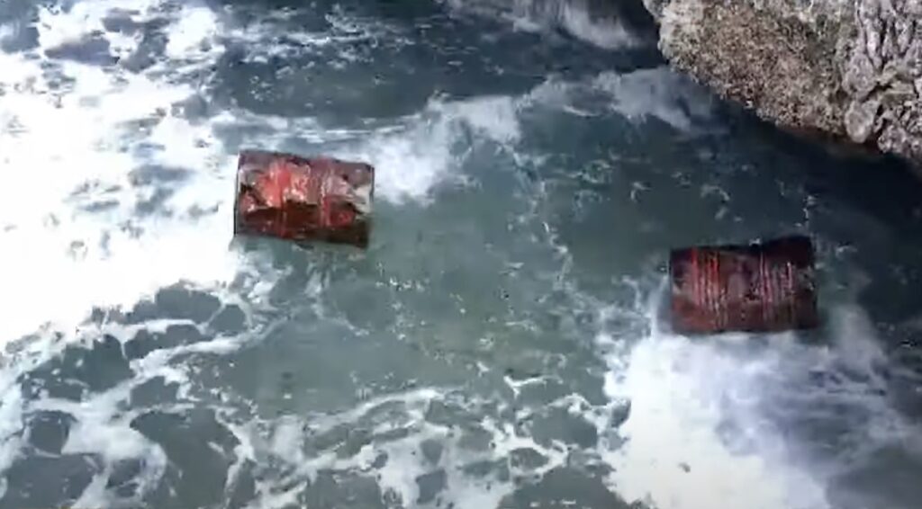 discarded oil drums in xiaoliuqiu