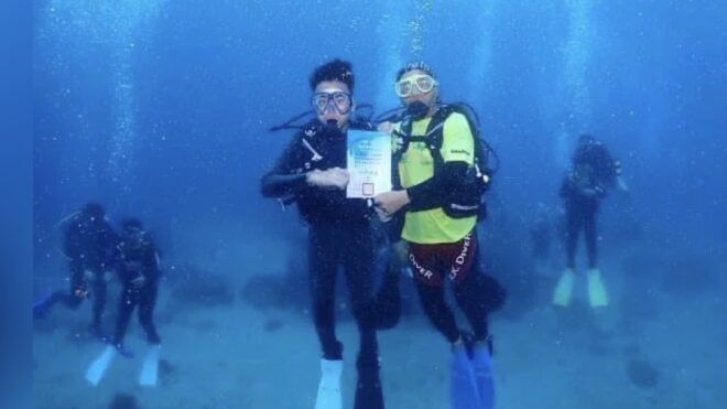 Dreamlike Underwater Graduation Ceremony at Kenting Elementary School