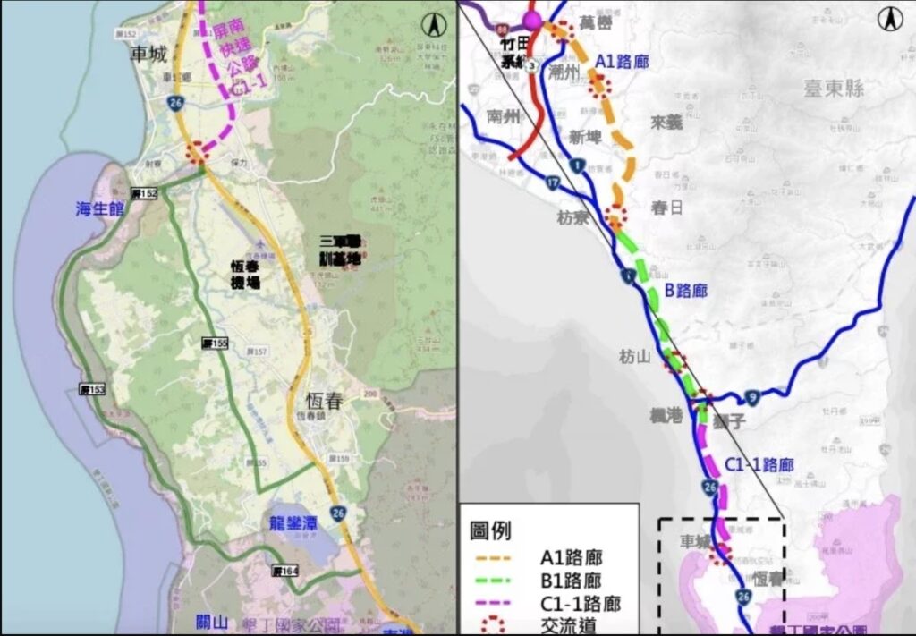 proposed extension of expressway to kenting
