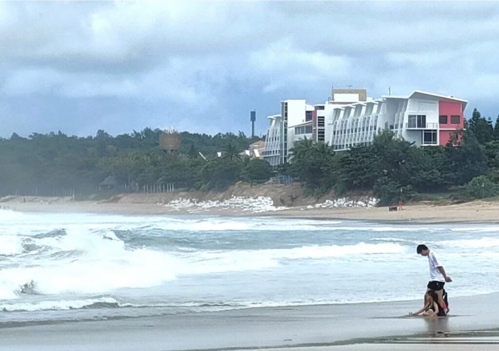 chateau beach resort on dawan after typhoon