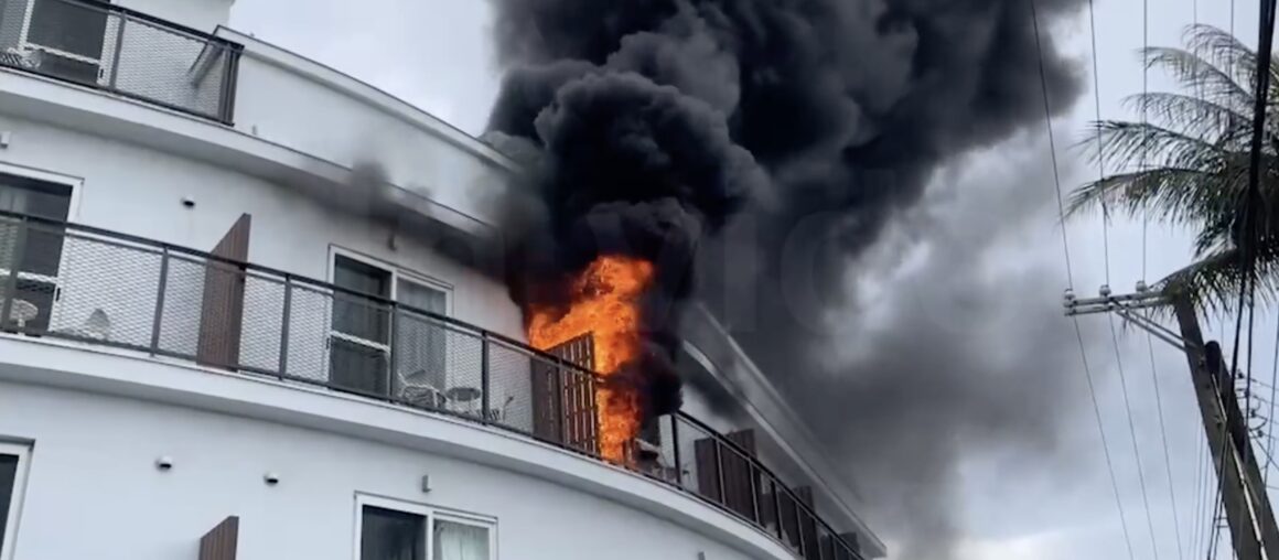Kenting Hotel Catches Large Fire! Hayata Hotel in Hongchaikeng got fire on the upper floor