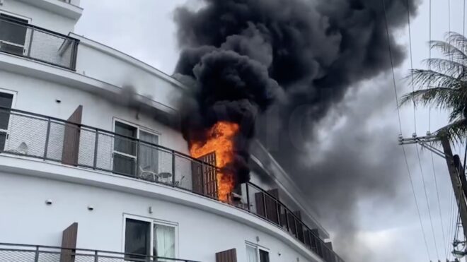 Kenting Hotel Catches Large Fire! Hayata Hotel in Hongchaikeng got fire on the upper floor