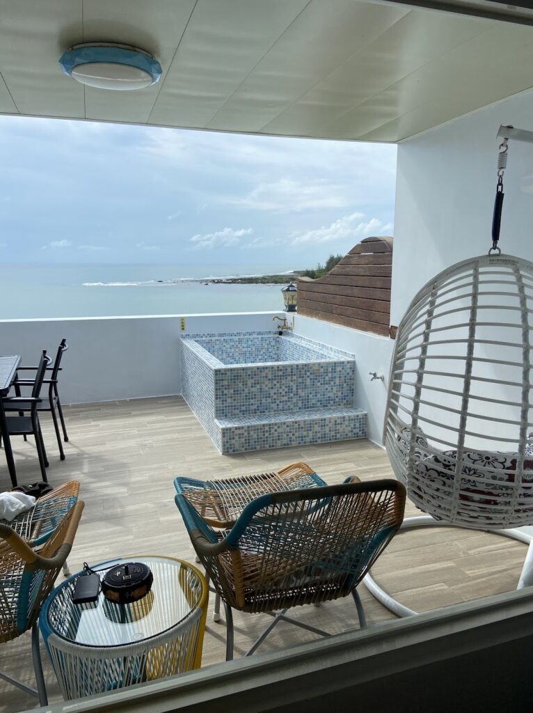 terrace in windy b&b in houwan