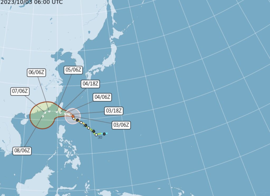 typhoon koinu planned route