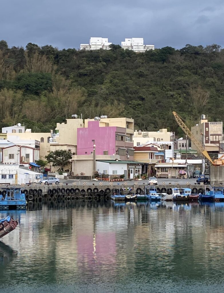 view on ocean paradise resort from the shanhai fishing harbor