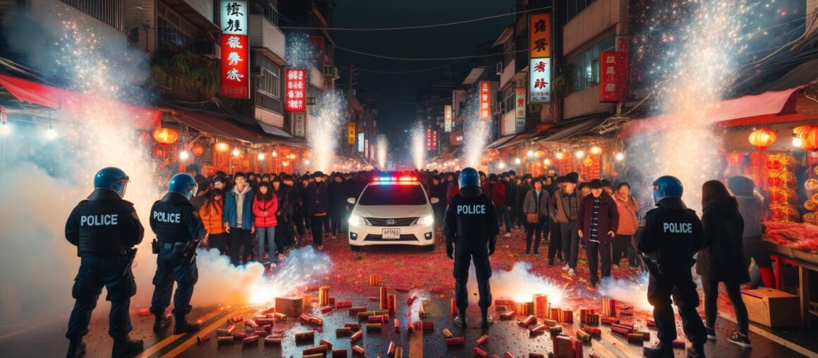 New Year's Chaos in Kenting: The Firecracker Frenzy on Kenting Main Street