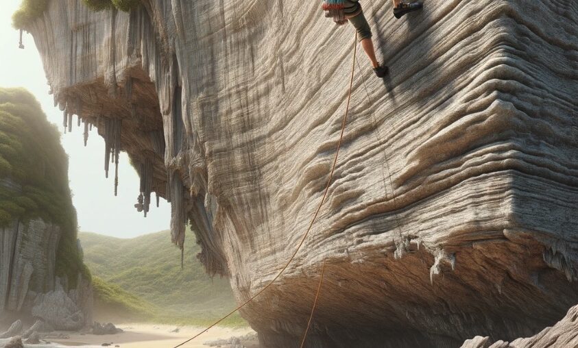 Banana Bay Scenic Area in Kenting witnesses rock climbing