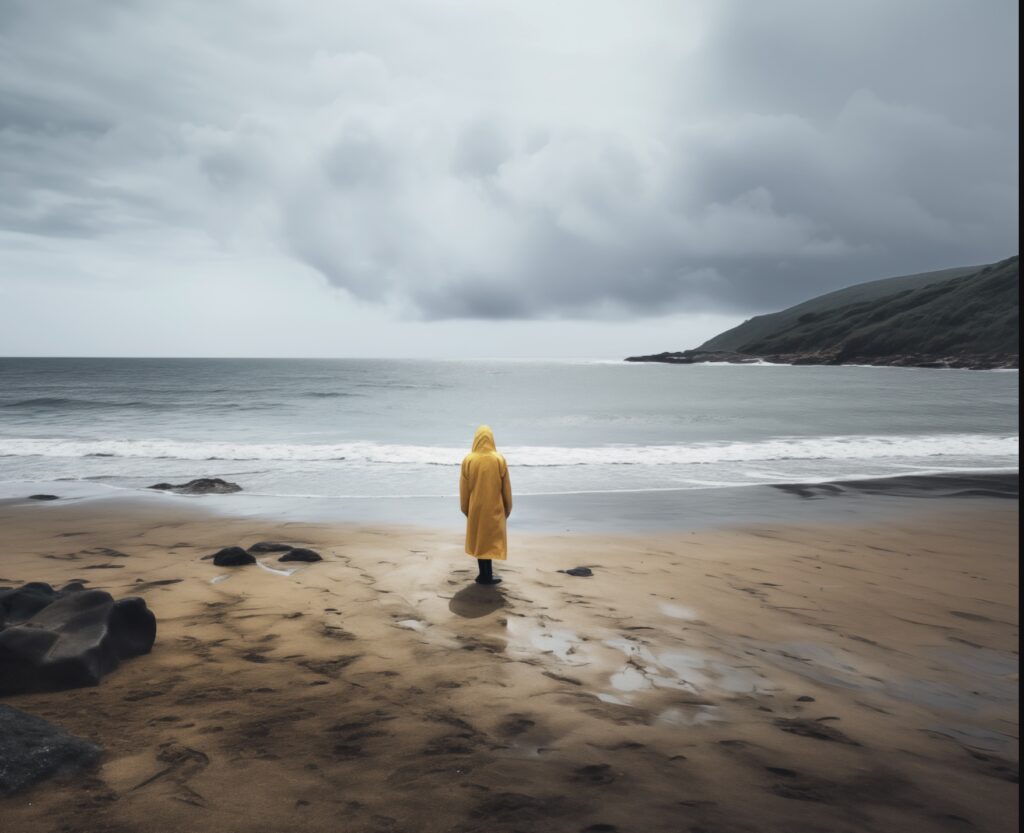 lonely beach in kenting winter