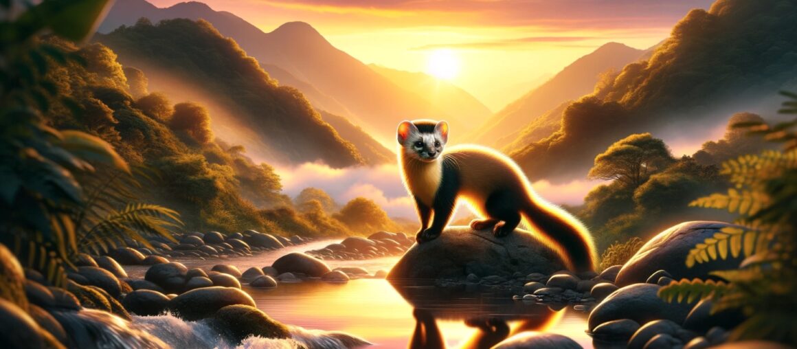 Yellow-throated Marten Appears in Baoli Creek in Checheng Township